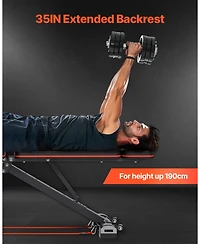 Vevor Weight Bench Sit up Bench for Home Gym Strength Training Workout Adjustable
