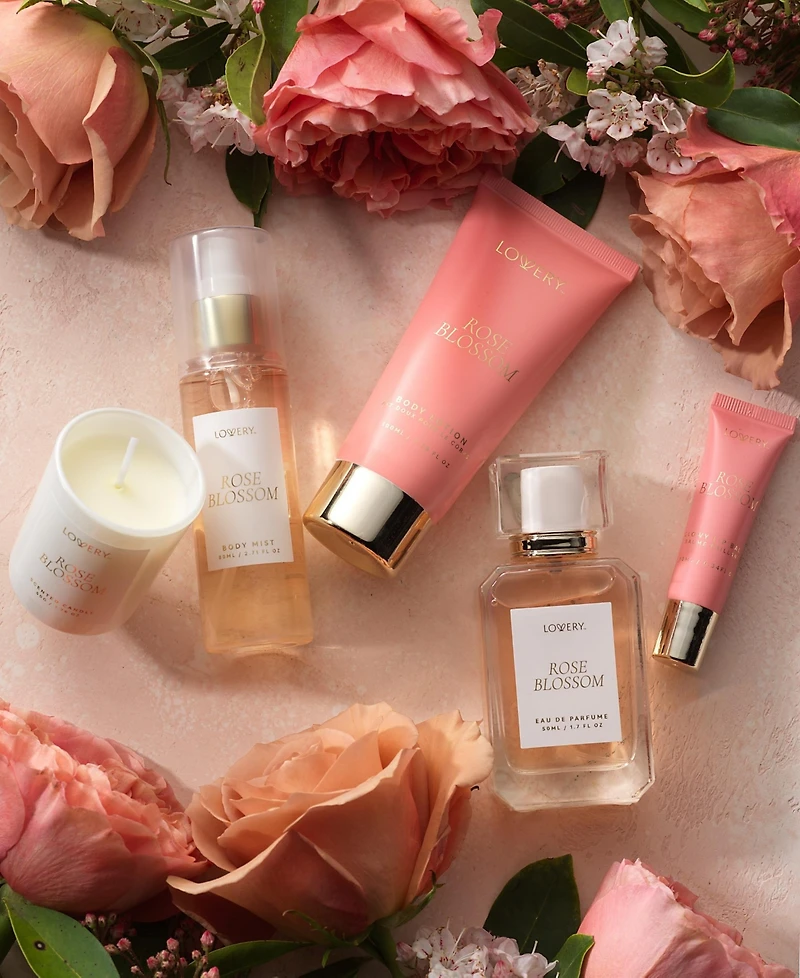 Lovery 8-Piece Rose Blossom Bath and Body Care Gift Set