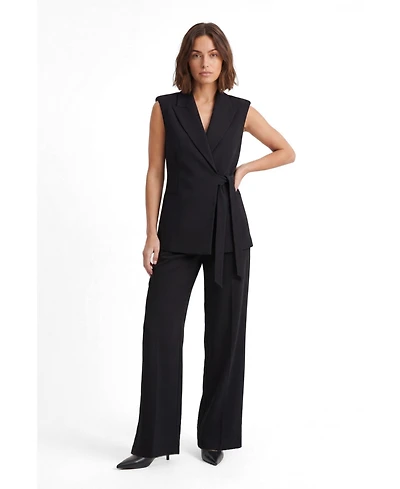 Karen Millen Women's High-Waisted Wide-Leg Trouser