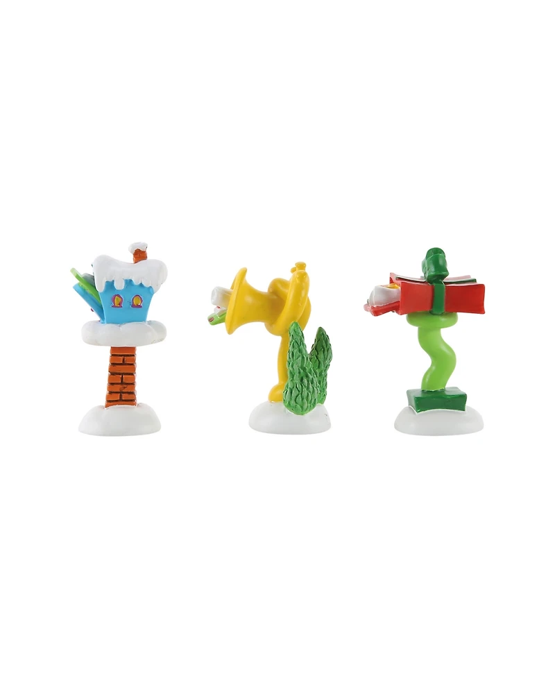 Department 56 Grinch Village, Who-Ville Wacky Mailboxes, Set of 3
