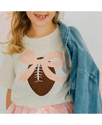 Sweet Wink Little Girls Coquette Football Patch Short Sleeve T-Shirt