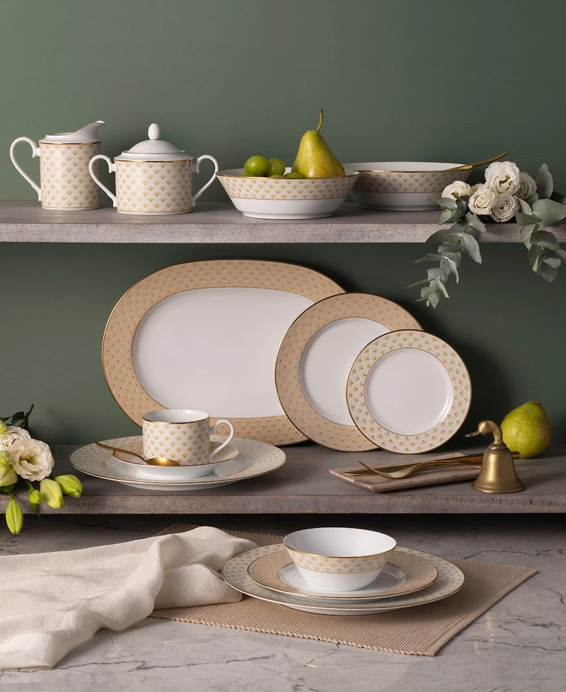 Noritake Trocadero 14" Gold-Tone Oval Platter
