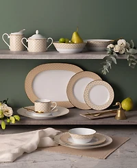 Noritake Trocadero 14" Gold-Tone Oval Platter