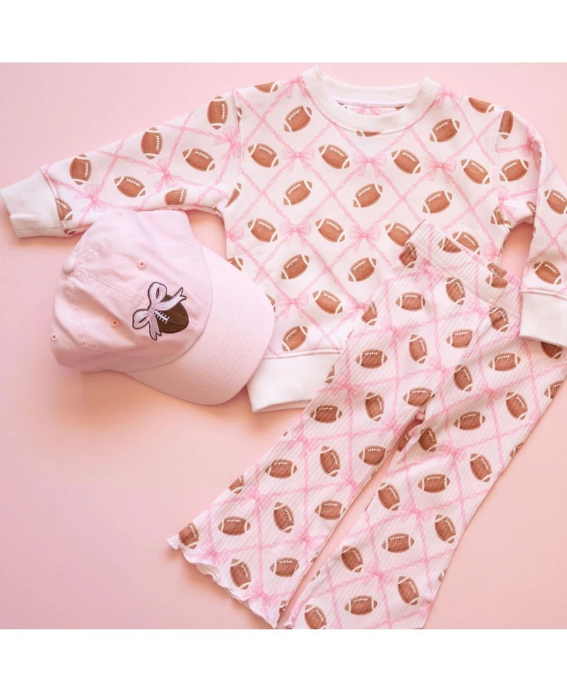 Sweet Wink Little Girls(5-8) Football Trellis Flare Legging