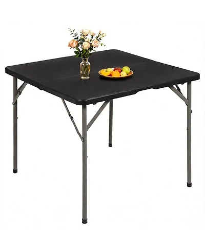Aofar 34" Folding Table Plastic Card Portable Square Party Bbq Camping