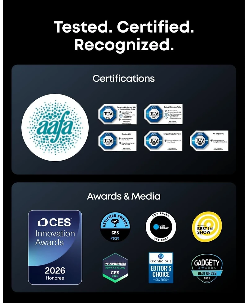 eufy Robot Vacuum and Mop Combo S2 Omni, 30,000 Pa, AeroTurbo 2.0 Long-Lasting Suction,99.99% Germ Removal