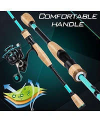 Aofar 5.9feet Fishing Rod Reel Combo Spinning Saltwater Freshwater
