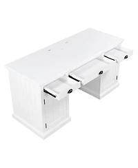 Streamdale Furniture Modern 67" Executive Desk with Storage and Drawers