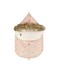 Deux par Deux Baby Girl Bunting Bag for Car Seats and Strollers Pink Animal Print