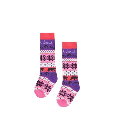 Deux par Deux Little and Big Girl ( 6-8 10-12 ) Ski Socks