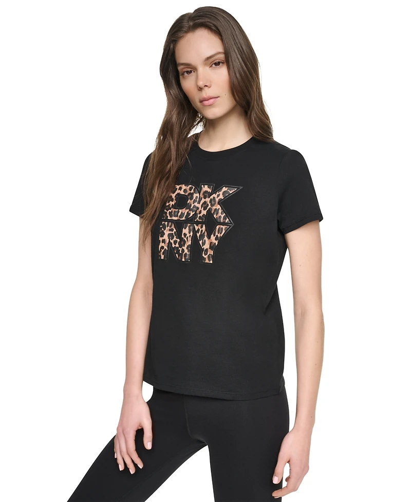Dkny Sport Women's Stacked Puff Outline Short-Sleeve T-Shirt
