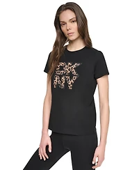 Dkny Sport Women's Stacked Puff Outline Short-Sleeve T-Shirt