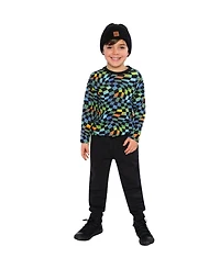 Deux par Deux Big Boys 6-12 Cotton Long Sleeve T-Shirt Checkered Print