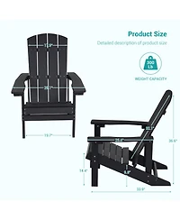 Sonkuki Adirondack Chair Patio with Big Armrests Fire Pit Weather Resistant, Easy Installation Outdoor for Patio, Lawn and Backyard