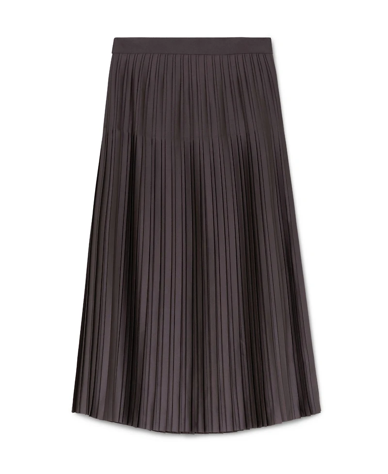 Reiss Petite Savannah Satin Pleated Midi Skirt