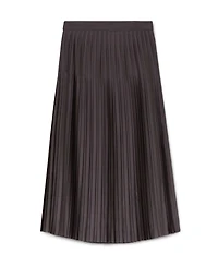 Reiss Petite Savannah Satin Pleated Midi Skirt