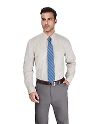 Club Room Men's Regular-Fit Brown Plaid Dress Shirt