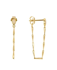 Macy's Gold-Plated Simulated Opal Chain Front and Back Post Drop Earrings