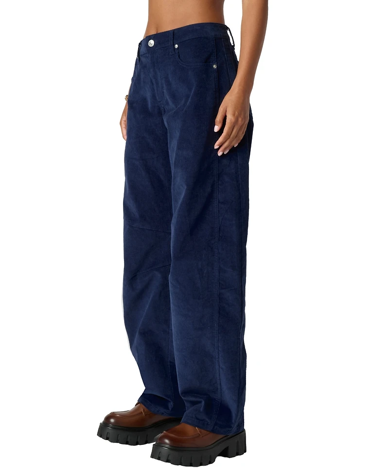 Florence By Mills Juniors' Stretch Cord Barrel Leg Jeans