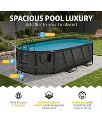 Funsicle 13'11" Oasis Designer Oval Above Ground Pool w/ Pump