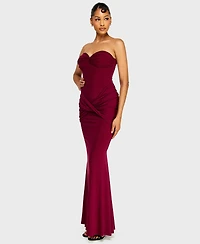 Alex & Sophia Juniors' Sweetheart-Neck Dress