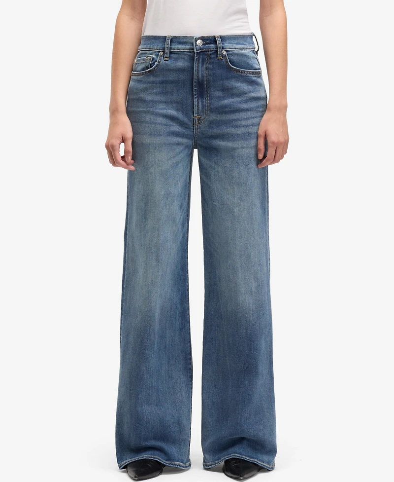 7 For All Mankind Women's Ultra High-Rise Wide-Leg Jeans