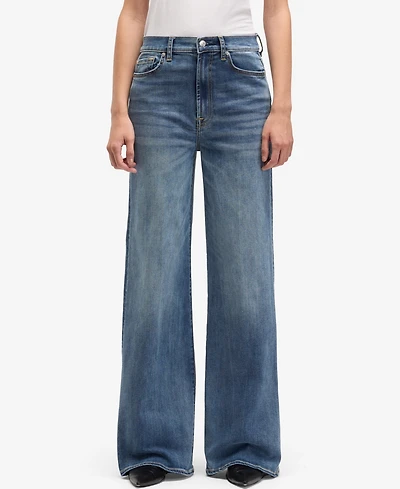 7 For All Mankind Women's Ultra High-Rise Wide-Leg Jeans