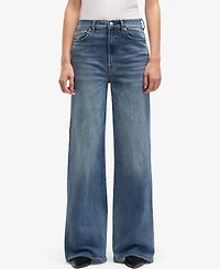 7 For All Mankind Women's Ultra High-Rise Wide-Leg Jeans