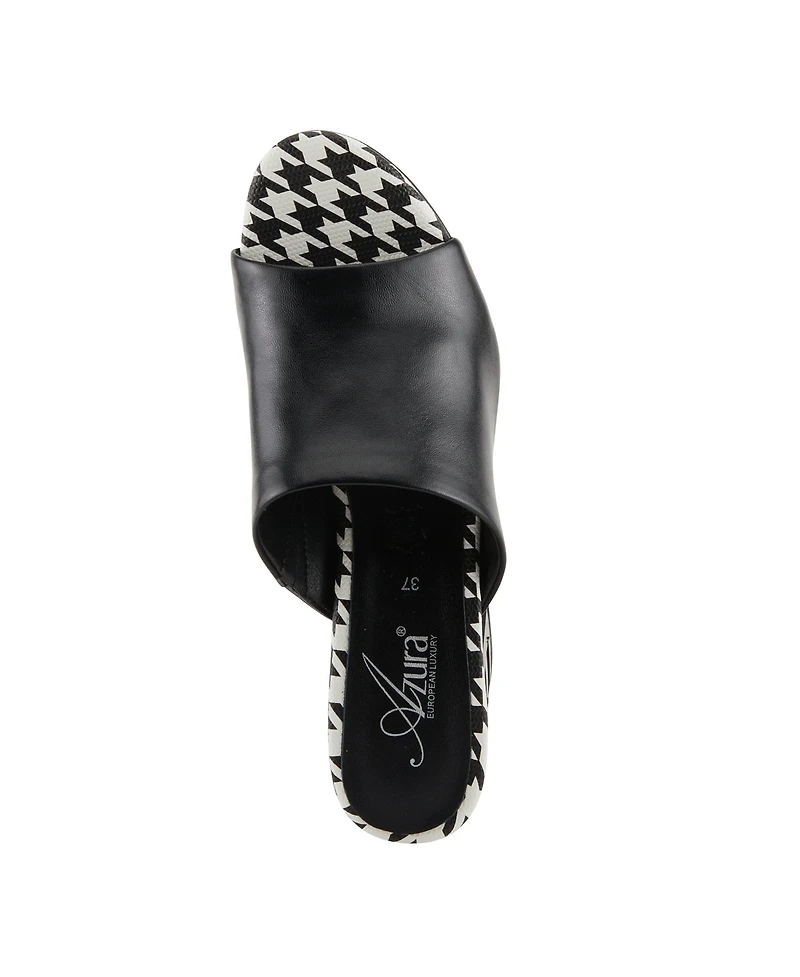 Azura Sculptor Women's Slide Sandal with Leather Heel