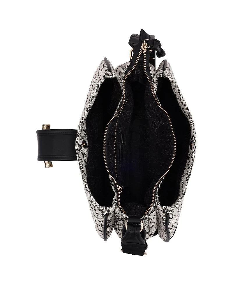 True Religion Multi-Strap Denim Shoulder Bag