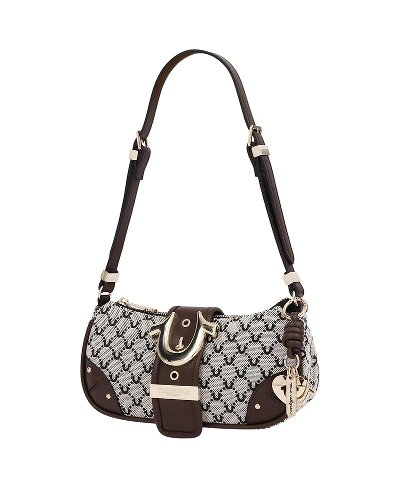 True Religion Multi-Strap Denim Shoulder Bag