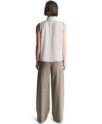 Bcbg Women's Tie Neck Sleeveless Blouse