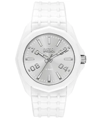 Diesel Men's Stinger Three-Hand Quartz White Silicone 45mm