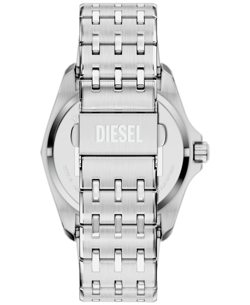 Diesel Men's Stinger Three-Hand Quartz Silver Stainless Steel 44mm