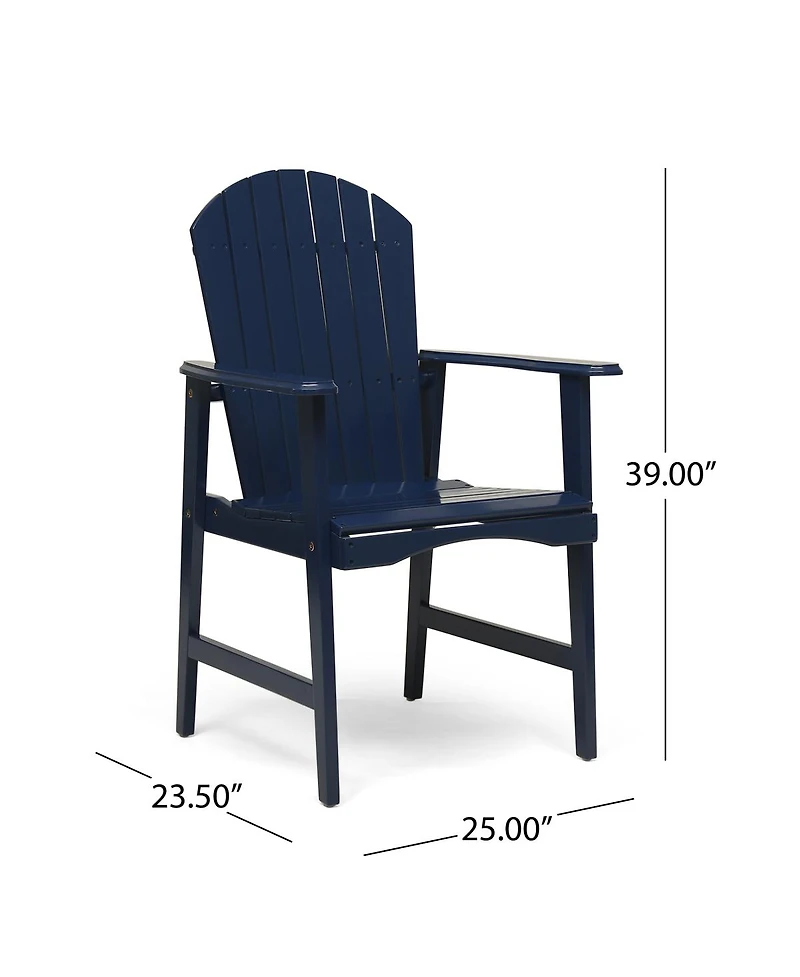 Streamdale Furniture Outdoor Weather Resistant Acacia Wood Adirondack Dining Chairs