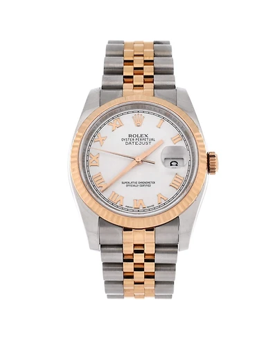 Pre-Owned Rolex Oyster Perpetual Datejust Automatic Watch in Stainless Steel and Rose Gold 36mm