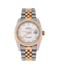 Pre-Owned Rolex Oyster Perpetual Datejust Automatic Watch in Stainless Steel and Rose Gold 36mm