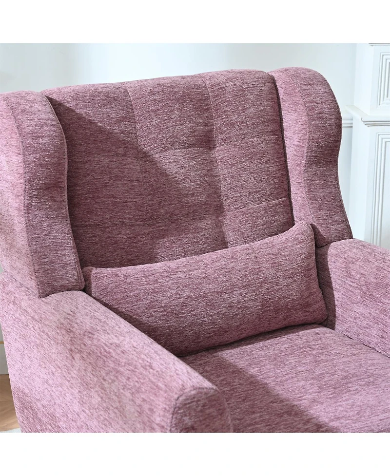 Streamdale Furniture Modern Chenille Accent Lounge Chair with Throw Pillow