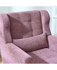 Streamdale Furniture Modern Chenille Accent Lounge Chair with Throw Pillow