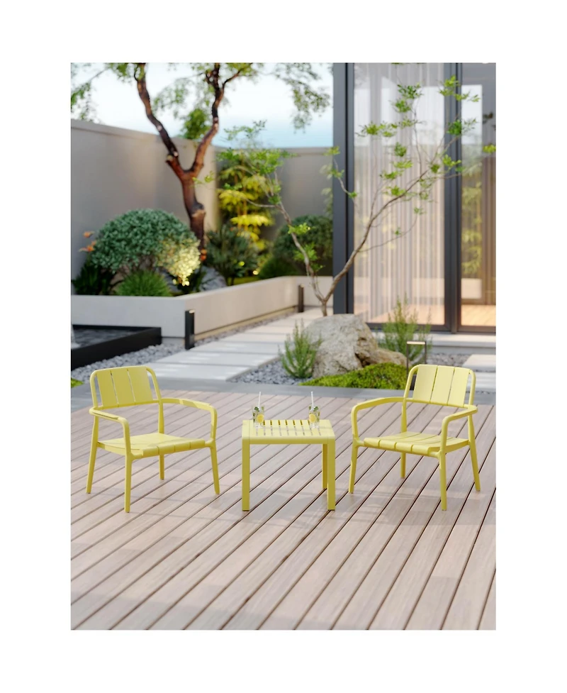 Streamdale Furniture Pp Chair and Table Set - Indoor/Outdoor, Easy Setup