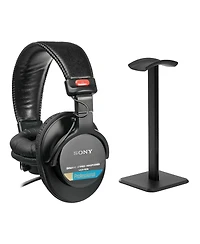 Sony Mdr-7506 Professional Folding Headphones With Turnstile Desktop Headphone Stand