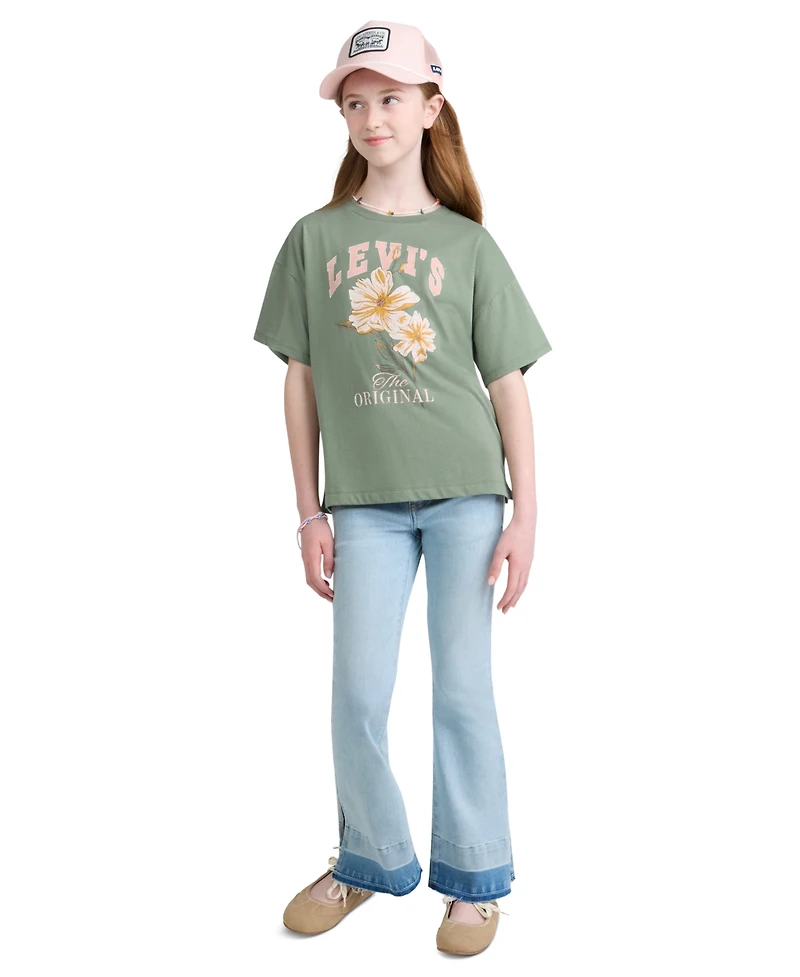 Levi's Girls' 7-16 Short-Sleeve Flower Market Oversized T-Shirt