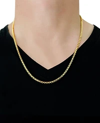 Macy's Diamond-Cut Box Chain 24" Necklace in 10k Yellow Gold