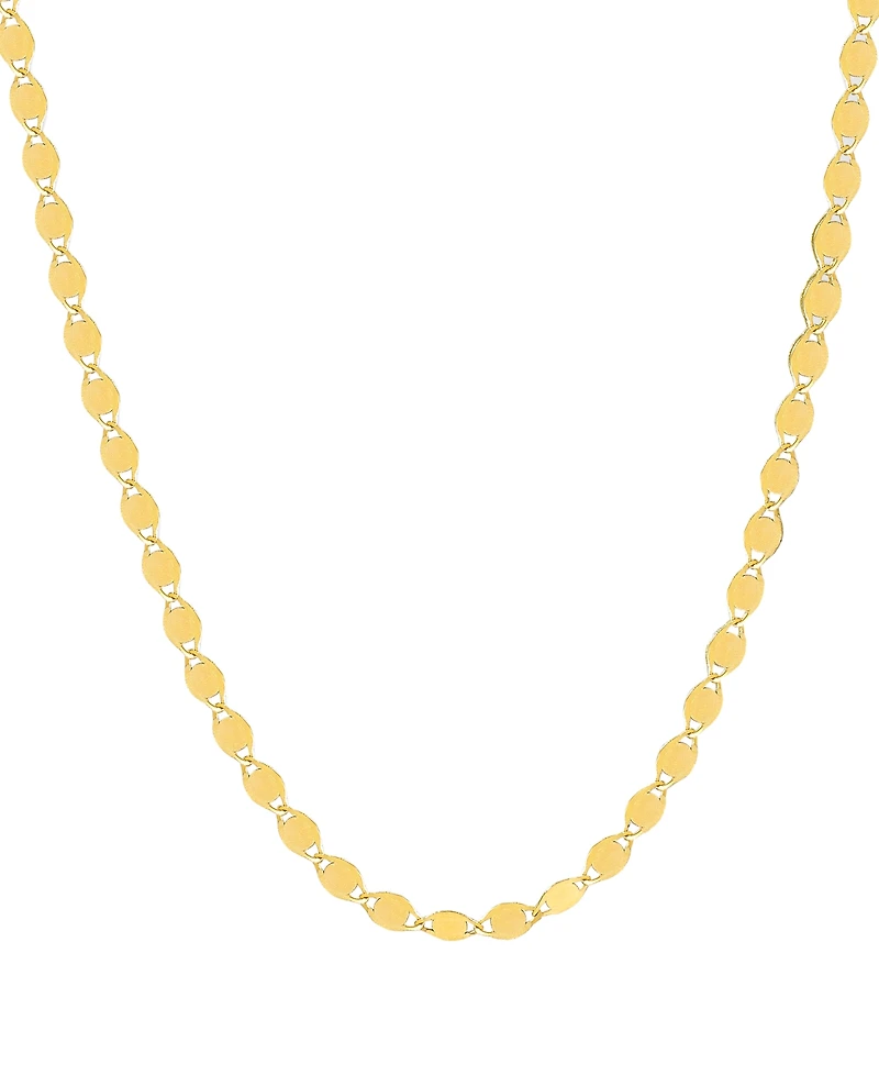 Italian Gold Leaf Chain 20" Necklace in 10k Yellow Gold