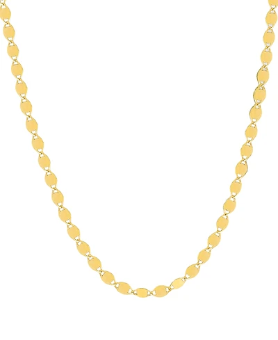 Italian Gold Leaf Chain 20" Necklace in 10k Yellow Gold