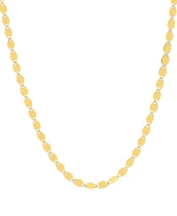 Italian Gold Leaf Chain 20" Necklace in 10k Yellow Gold