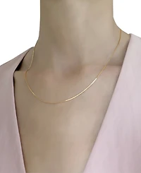Macy's Square Snake Chain 18" Necklace in 10k Yellow Gold