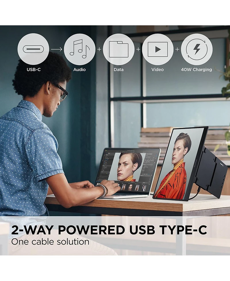 ViewSonic VP1656 16" 16:10 Wuxga Portable Usb-c Ips Led Monitor