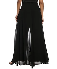 Muse Women's Wide-Leg Chiffon Overlay Pants