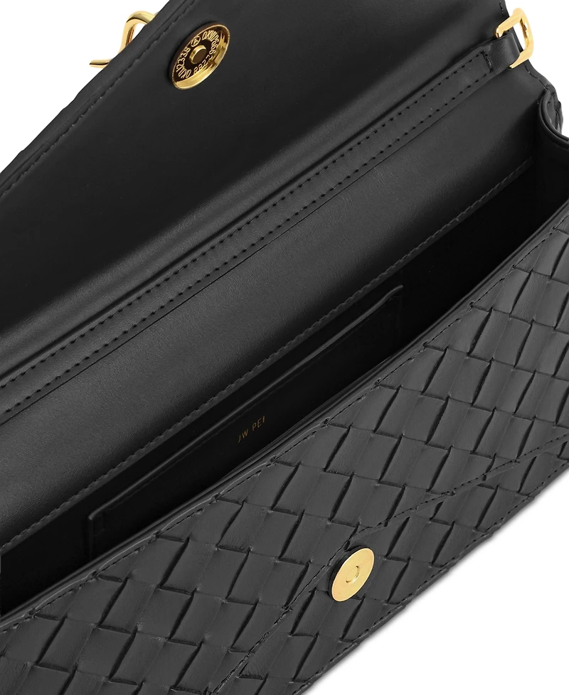 Jw Pei Celeste Woven Textured Envelope Small Top Handle Clutch Handbag